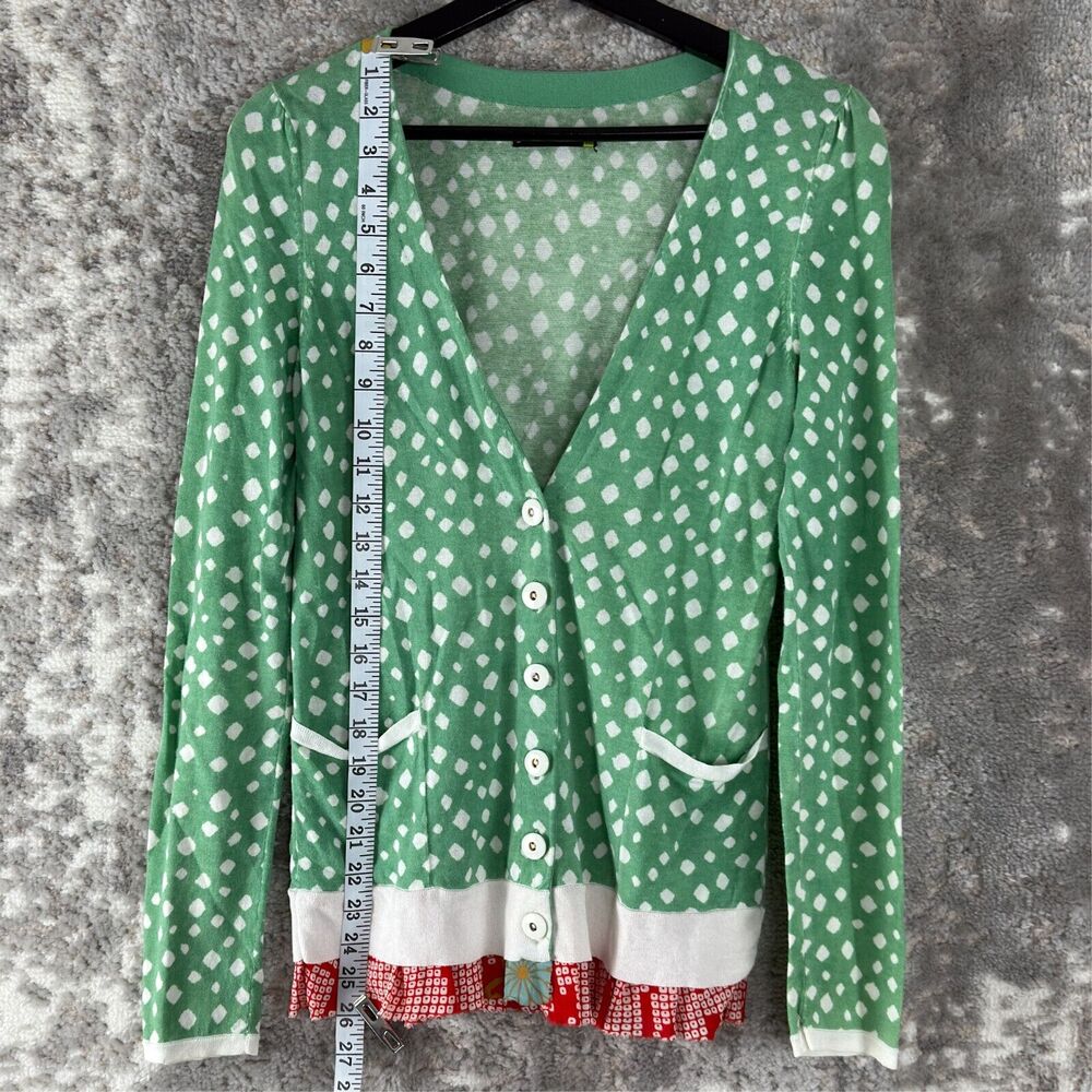 Leifsdottir Anthropologie Sz S Multi Pattern Cardigan Sweater Artsy Maximalist - Picture 2 of 10
